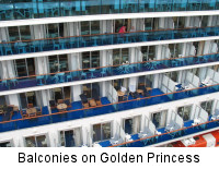 Balconies on Golden Princess