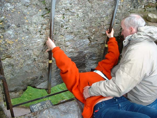 Tourist at Blarney Castle