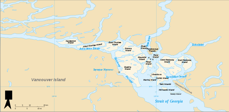 Discovery Islands Map