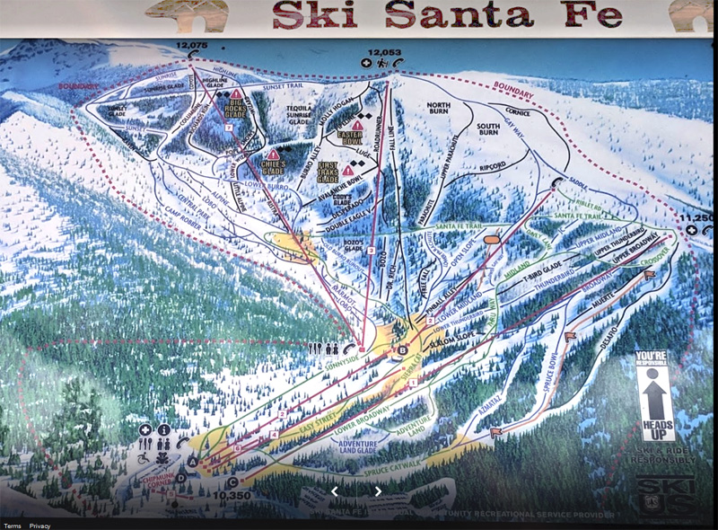 ski santa fe map