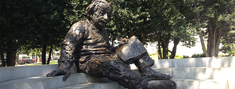 Sit on the Albert Einstein Memorial in Washington DC