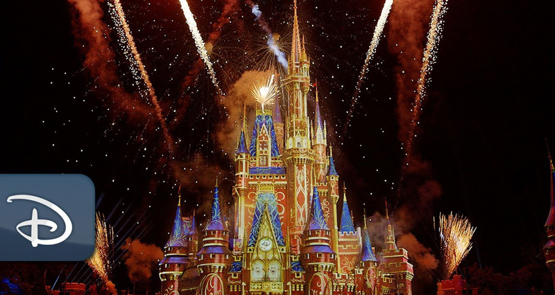 Fireworks at Cinderella's Castle