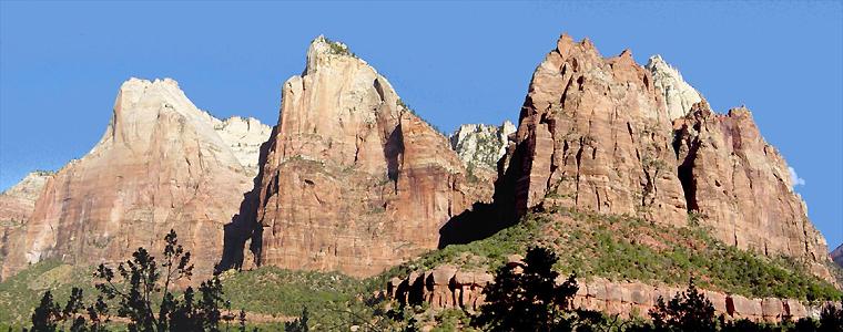 The Three Patriarchs in Zion Canyon
