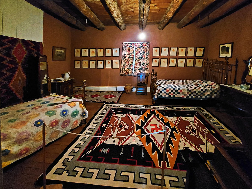 Navajo old style 'whirling logs' motif. Hubbell Family Home - Hubbell Trading Post National Historic Site - Navajo Nation