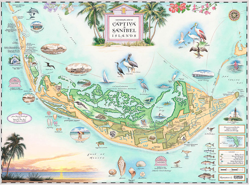 Sanibel and Captiva island map