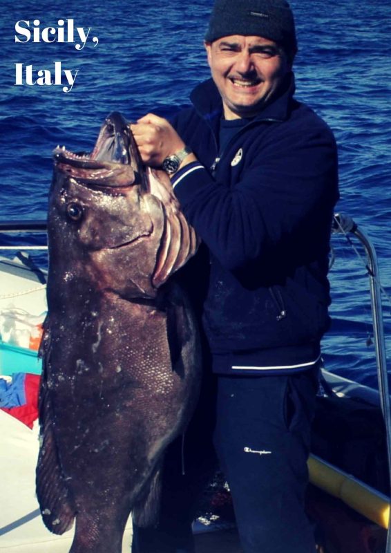 Sicily, Italy fishing in Grouper