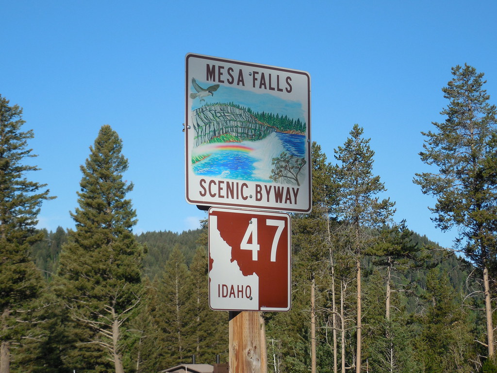 Mesa Falls Scenic Byway Sign