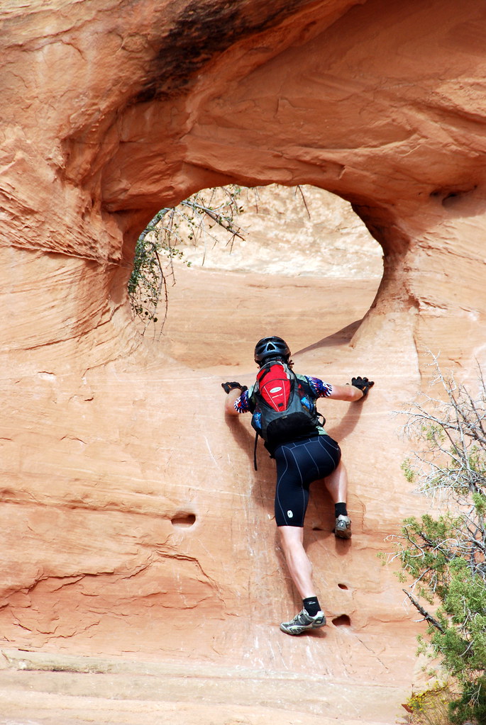 Moab rock climbing