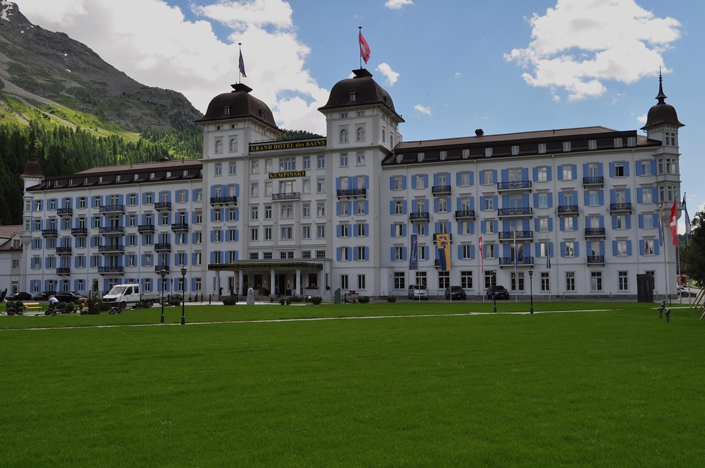 Grand Hôtel des Bains Kempinski, Saint-Moritz-Bad, district de Maloja, canton des Grisons, Suisse.