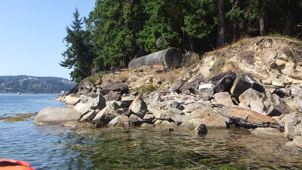 Newcastle Island Provincial Marine Park from kayak in Newcastle Channel