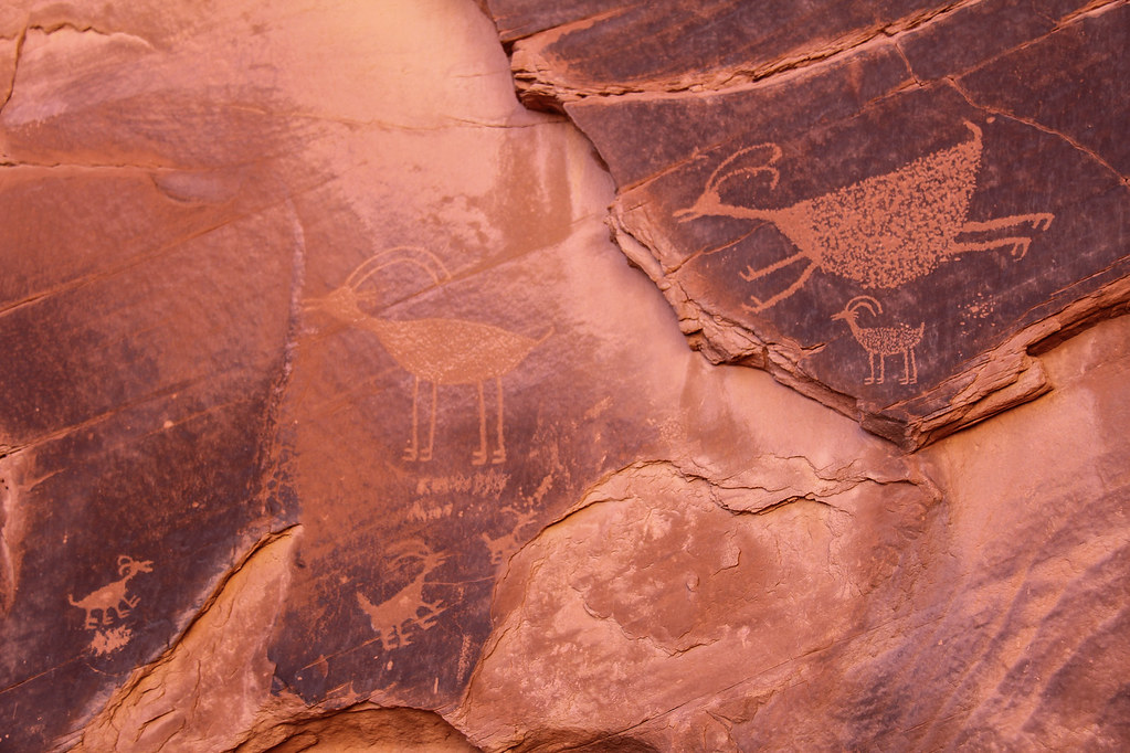 Petroglyphs in Monument Valley