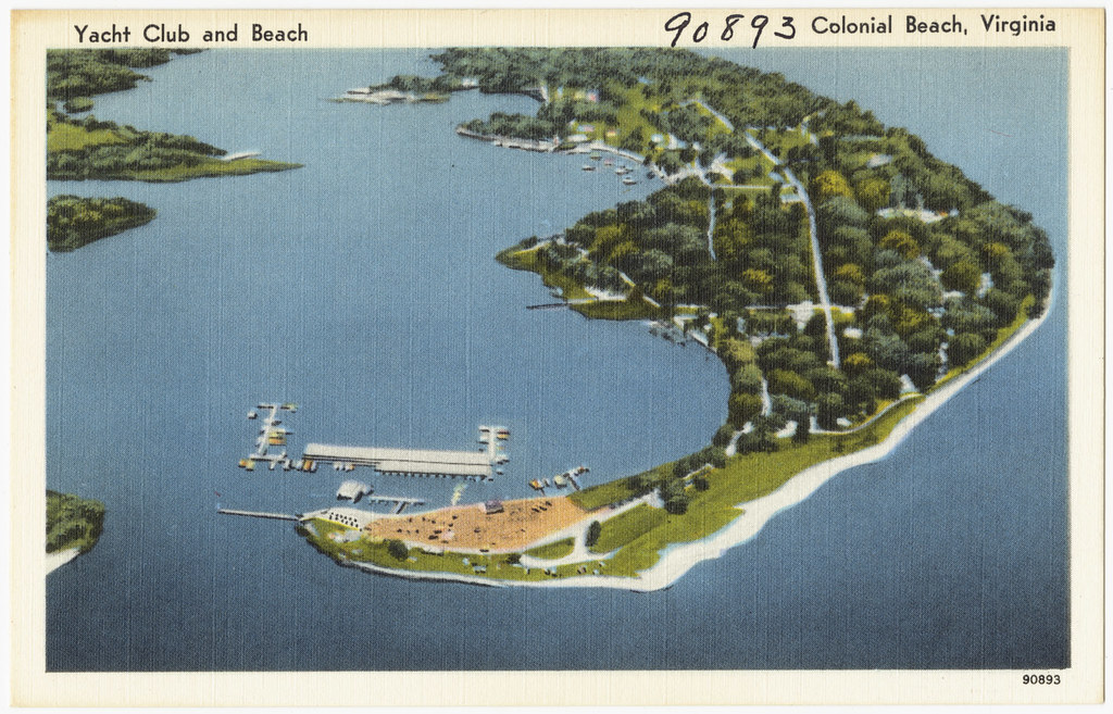 Yacht Club and beach, Colonial Beach, Virginia