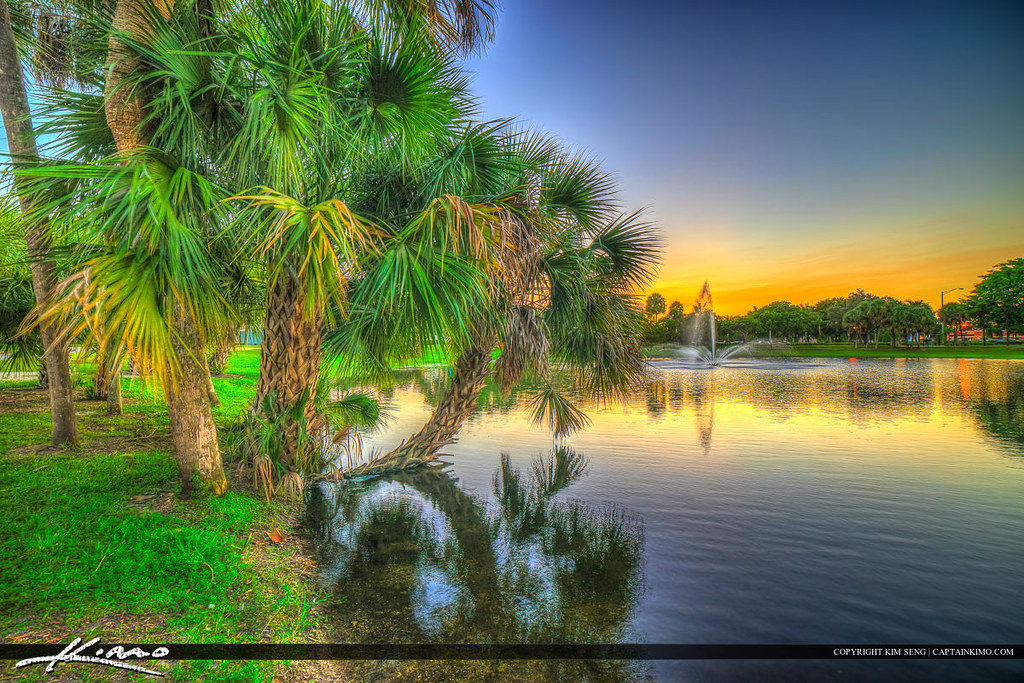 Pembroke Pines Florida Campus Lake Sunset